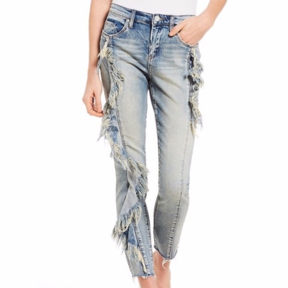 Chelsea & Violet Denim - Chelsea & Violet Jeans w/Frayed Side Ruffles